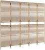 vidaXL Paravent 5-tlg. Beige Poly Rattan 365399 Bild 4