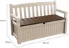 Dmora Aufbewahrungstruhe für draußen Chestermere, Gartenbox, Outdoor-Truhe, Stauraumbank für außen, 140x60 h84 cm, Beige und Braun Bild 3