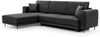 ELTAP 'Dalia' Ecksofa, Dunkelgrau, 95 x 190 x 289 cm, Links Bild 2
