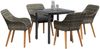 vidaXL Garten Essgruppe mit Kissen 5 pcs Grau Poly-Rattan 3261685 Bild 3