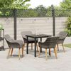 vidaXL Garten Essgruppe mit Kissen 5 pcs Grau Poly-Rattan 3261685 Bild 4