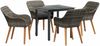 vidaXL Garten Essgruppe mit Kissen 5 pcs Grau Poly-Rattan 3261685 Bild 2