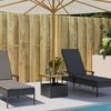 vidaXL Gartentisch mit Schirmloch Schwarz 55x55x46,5 cm Poly Rattan 364117 Bild 3