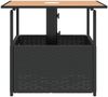 vidaXL Gartentisch mit Schirmloch Schwarz 55x55x46,5 cm Poly Rattan 364117 Bild 5