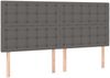 vidaXL Boxspringbett mit Matratze Grau 180x200 cm Kunstleder 3137681 Bild 5