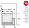 HAILO 3631691 Abfallsorter TRIPLE XL mit 3-fach-Trennung - 54 Liter Volumen / 1x 28 Liter und 2x 13 Liter / 60 cm Schrankbreite Bild 3