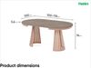 MEBLINI Esstisch Rund Ausziehbar aus Metall - 100-176x76 cm - CONEY - Cremona Cannolo Eiche/Kupferfarbe - Loft - Esszimmertisch Modern - Küchentisch - Ausziehtisch - Round Dining Table Bild 3