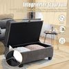 MODFU Loungesessel Chenille-Sessel mit Hocker & Stauraum (Komfortabler Polstersessel mit verstecktem Stauraum, für Wohnzimmer & Schlafzimmer), für Wohnzimmer & Schlafzimmer Bild 3