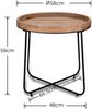 MIRRORS AND MORE 'Jette' Beistelltisch Metall, schwarz, Holz, Ø66,5x58cm Bild 3