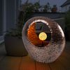 LED Solarlampe, Feuereffekt, Skulptur, messing, H 37 cm Bild 3