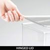 Aufbewahrungsbox Organizer mit Deckel 4er Set stapelbar mDesign transparent Bild 5