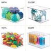 Aufbewahrungsbox Organizer mit Deckel 4er Set stapelbar mDesign transparent Bild 4