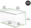 Aufbewahrungsbox Organizer mit Deckel 4er Set stapelbar mDesign transparent Bild 2