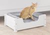 Gemütliches Tierbett für Katzen und Hunde 60x40 Kiefer weiß V-30.32-W-60x40mit Rollrost Polster und Matratze Bild 5