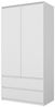 Furnica Kleiderschrank Garderobenschrank, 2 Türen und 2 Schubladen H180 x B90 x T50cm Bild 3