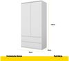 Furnica Kleiderschrank Garderobenschrank, 2 Türen und 2 Schubladen H180 x B90 x T50cm Bild 4
