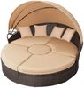 Sonneninsel Sonnenliege Rattan Lounge 180CM Tisch Polyrattan Gartenmuschel Bild 4