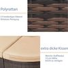 Sonneninsel Sonnenliege Rattan Lounge 180CM Tisch Polyrattan Gartenmuschel Bild 5