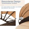 Sonneninsel Sonnenliege Rattan Lounge 180CM Tisch Polyrattan Gartenmuschel Bild 3