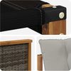 vidaXL Outdoor-Sofagarnitur mit Kissen 3 pcs Natürlich und Hellgrau 3381211 Bild 5
