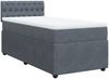 vidaXL Boxspringbett mit Matratze Dunkelgrau 100x200 cm Samt 3287669 Bild 2