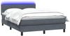 vidaXL Boxspringbett mit Matratze & LED Dunkelgrau 160x210 cm Samt 3317080 Bild 3
