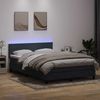vidaXL Boxspringbett mit Matratze & LED Dunkelgrau 160x210 cm Samt 3317080 Bild 4