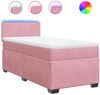 vidaXL Boxspringbett mit Matratze Rosa 80x200 cm Samt 3288461 Bild 2