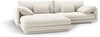 Micadoni Ecksofa Torino 4-Sitzer Links Strukturierter Stoff Elfenbein Bild 4