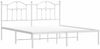 vidaXL Bettgestell mit Kopfteil Metall Weiß 160x200 cm 353491 Bild 3