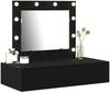 vidaXL Schminktisch mit Speicher Schwarz 83 x 40 x 70 cm Holzwerkstoff 865227 Bild 3