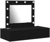 vidaXL Schminktisch mit Speicher Schwarz 83 x 40 x 70 cm Holzwerkstoff 865227 Bild 2