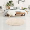 Carpet City Hochflor-Teppich Pulpy 100, rund, Höhe: 30 mm, besonders weich, mit Fransen, Uni Farben Bild 2