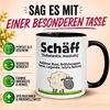 Momentals Tasse Chef – „Schäff – Brötchengeber Problemlöser“ – Geschenk Bester Chef, Gratis Versand · Links-&Rechtshänder · Spülmaschinenfest Bild 2