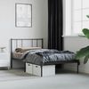vidaXL Bettgestell mit Kopfteil Metall Schwarz 107x203 cm 352476 Bild 4