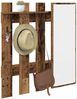 vidaXL Wandmontierter nachttisch mit Spiegel Altholz 100 x 10 x 100 cm 874513 Bild 3