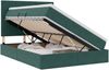 vidaXL LED-Speicherbett mit Matratze Dunkelgrün 140 x 190 cm Samt 3372666 Bild 2