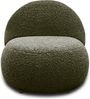 DOMO. collection Sessel 700 016, Polstersessel, rund, gepolsterte Rückenlehne, Füße mit Filzgleitern, Armsessel, Polsterganitur, 73 x 75 x 76 cm (BxTxH), grün Bild 2