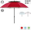 Doppler Windprofi 200 Manual ø 200 cm rund Sonnenschirm 3 Farben Strandschirm Balkonschirm 834 Bild 3
