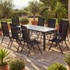 CASARIA® Aluminium Sitzgruppe Bern 8+1 Verstellbare Hochlehner Anthrazit Bild 2