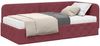 vidaXL Eckbettgestell Weinrot 90 x 190 cm Stoff 3394040 Bild 3