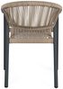 4er-Set Gartenstuhl Siranca - Aluminium Anthrazit, Polyrattan Natur, mit Armlehnen, stapelbar Bild 5