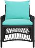 vidaXL Gartenstuhl mit Kissen Schwarz 73 x 61 x 77 cm Poly-Rattan 42006225 Bild 2