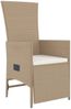 vidaXL 7-tlg. Garten-Essgruppe mit Kissen Beige Poly Rattan 3157578 Bild 5