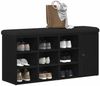 vidaXL Sitzbank mit Stauraum Schwarz Eichen-Optik 102 x 32 x 50 cm 862986 Bild 3
