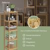 Bellamio 'Newa' Badezimmer Regal, Bambus, natur, 140x33x33 cm, Badregal mit 5 Ablagefächern Bild 3