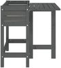 vidaXL Pflanzkasten mit Klappbarer Tischplatte Grau Massivholz Kiefer 825123 Bild 5