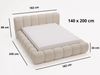 GrainGold Polsterbett mit Bettkästen DORIA, Modern Bett mit Kopfteil - 140x200 cm, Creme (1x Bett) Bild 3