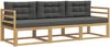 vidaXL Outdoor-Sofagarnitur 3 pcs Weiß und Anthrazit Polyester 3385976 Bild 2