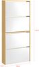 en.casa Schuhkipper Vogar mit 4 Türen 134 x 63 x 17 cm Eichenoptik Bild 4